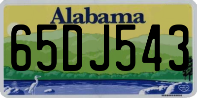AL license plate 65DJ543