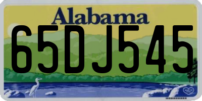 AL license plate 65DJ545