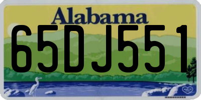 AL license plate 65DJ551