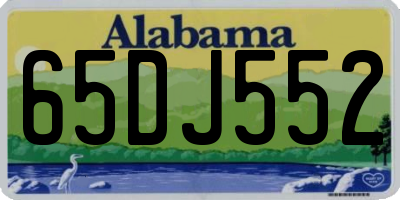 AL license plate 65DJ552