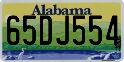 AL license plate 65DJ554