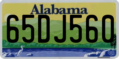 AL license plate 65DJ560