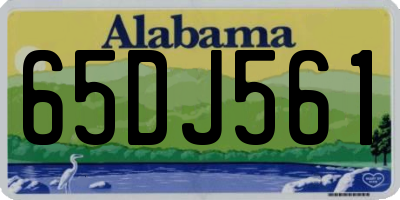 AL license plate 65DJ561