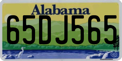 AL license plate 65DJ565