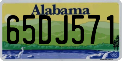 AL license plate 65DJ571