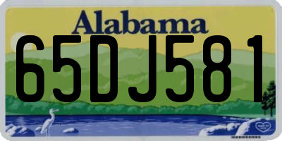AL license plate 65DJ581