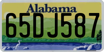 AL license plate 65DJ587