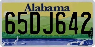 AL license plate 65DJ642