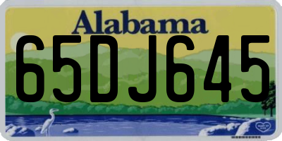 AL license plate 65DJ645
