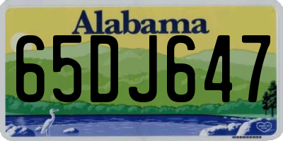 AL license plate 65DJ647