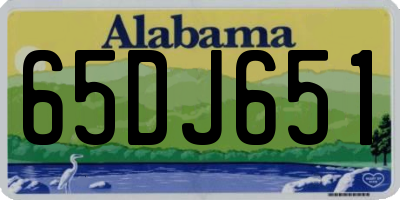 AL license plate 65DJ651