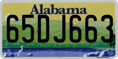 AL license plate 65DJ663