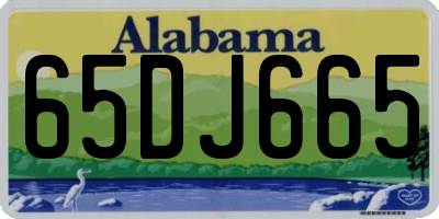 AL license plate 65DJ665