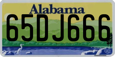 AL license plate 65DJ666