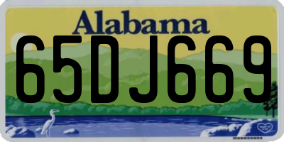 AL license plate 65DJ669