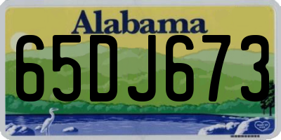 AL license plate 65DJ673