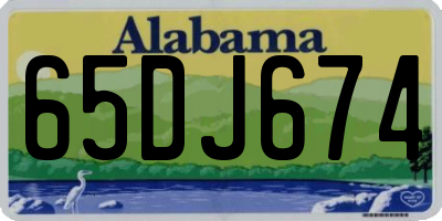 AL license plate 65DJ674