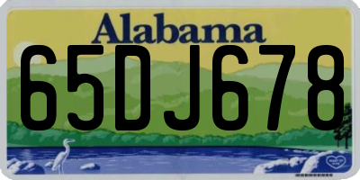 AL license plate 65DJ678
