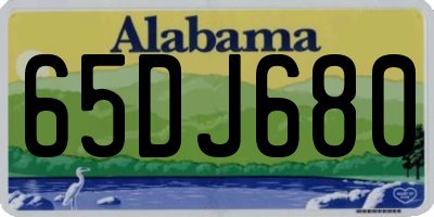 AL license plate 65DJ680