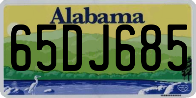 AL license plate 65DJ685