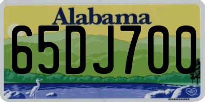 AL license plate 65DJ700