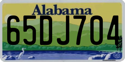 AL license plate 65DJ704