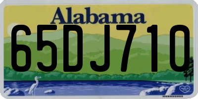 AL license plate 65DJ710