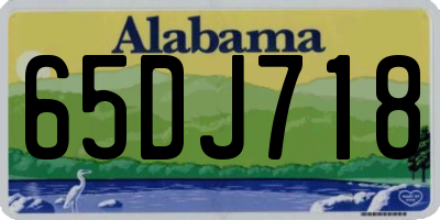 AL license plate 65DJ718