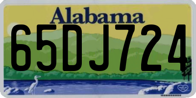 AL license plate 65DJ724