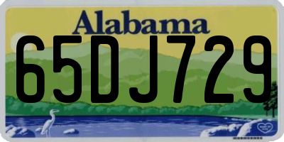 AL license plate 65DJ729