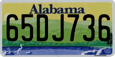 AL license plate 65DJ736