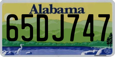 AL license plate 65DJ747