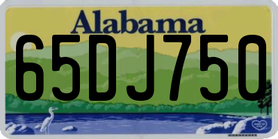 AL license plate 65DJ750