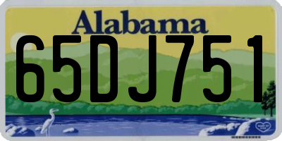AL license plate 65DJ751