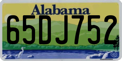AL license plate 65DJ752