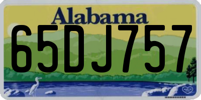 AL license plate 65DJ757
