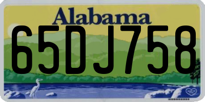 AL license plate 65DJ758