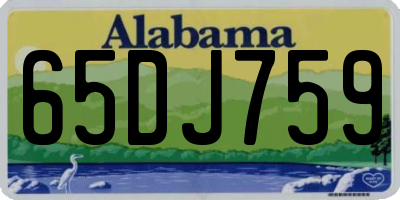 AL license plate 65DJ759