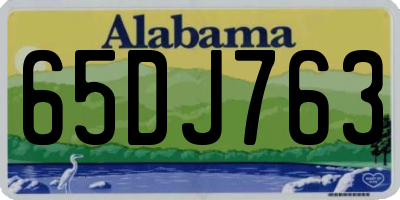 AL license plate 65DJ763
