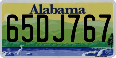AL license plate 65DJ767