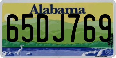 AL license plate 65DJ769