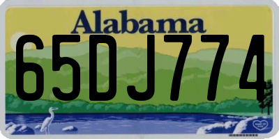 AL license plate 65DJ774