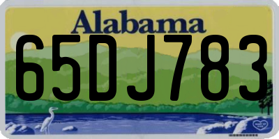 AL license plate 65DJ783