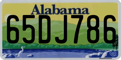 AL license plate 65DJ786