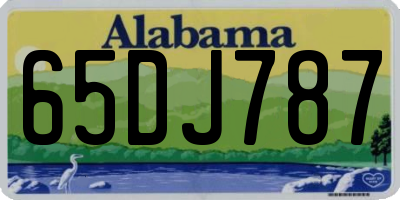 AL license plate 65DJ787