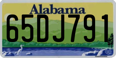 AL license plate 65DJ791