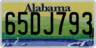 AL license plate 65DJ793