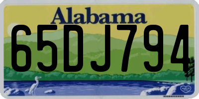 AL license plate 65DJ794