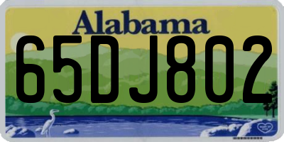 AL license plate 65DJ802