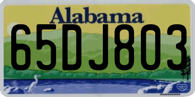 AL license plate 65DJ803